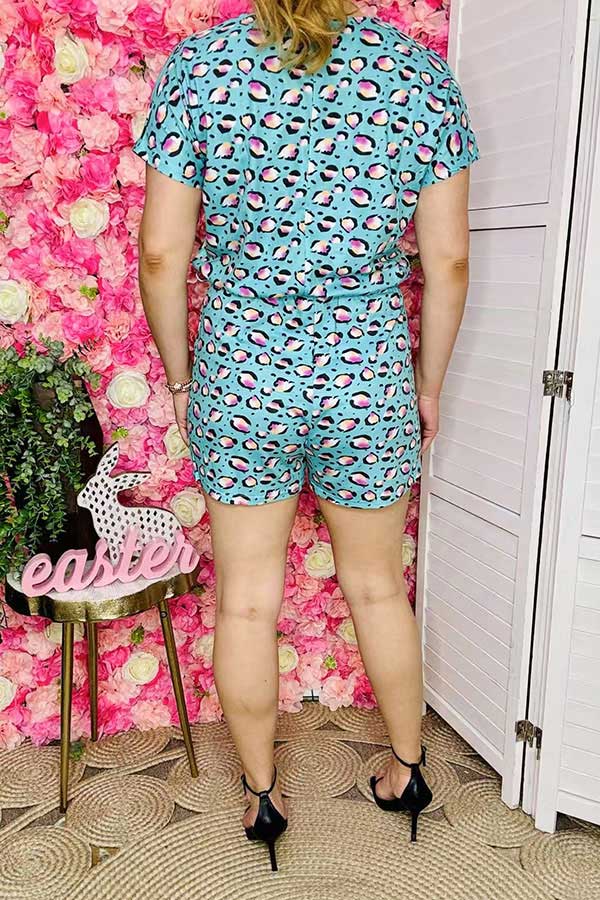 Women's overall jumpsuit wholesale & leopard prints & pockets YMY10833 (BS10)